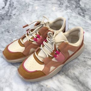 H&M Beige/Pink Sneakers NWT